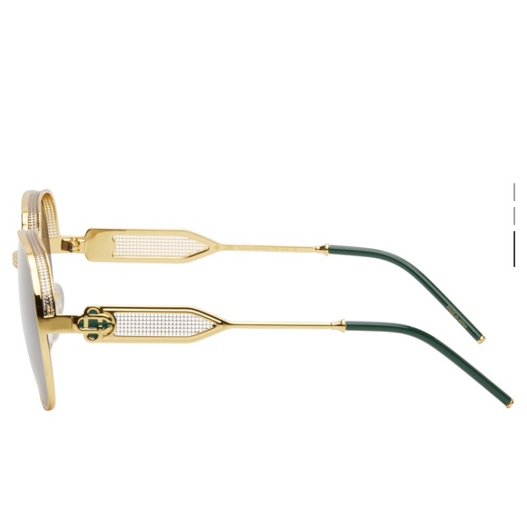 Casablanca Gold and Green Sunglasses - Picture 2 of 4